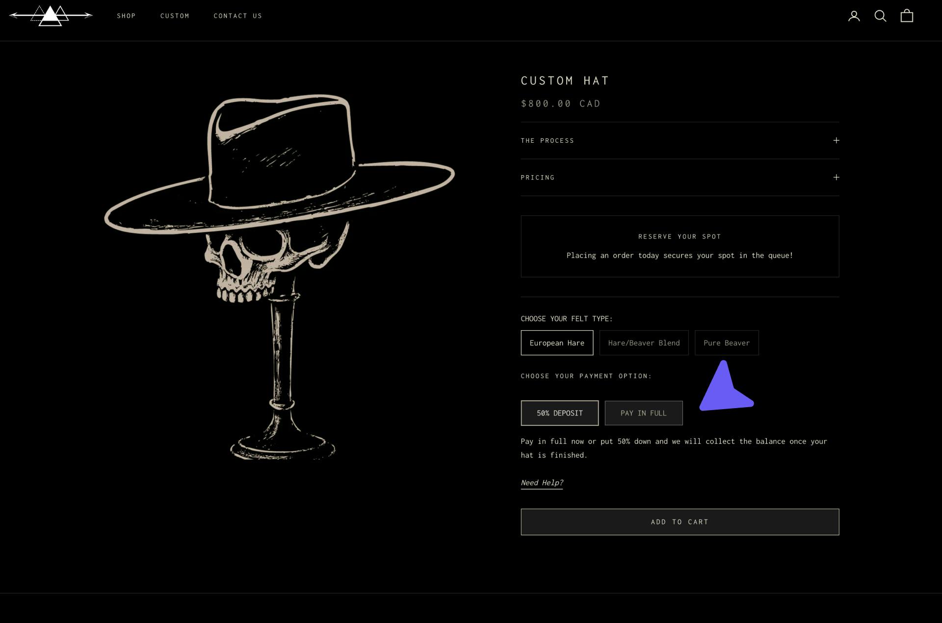 Coup de Tete Shopify product page