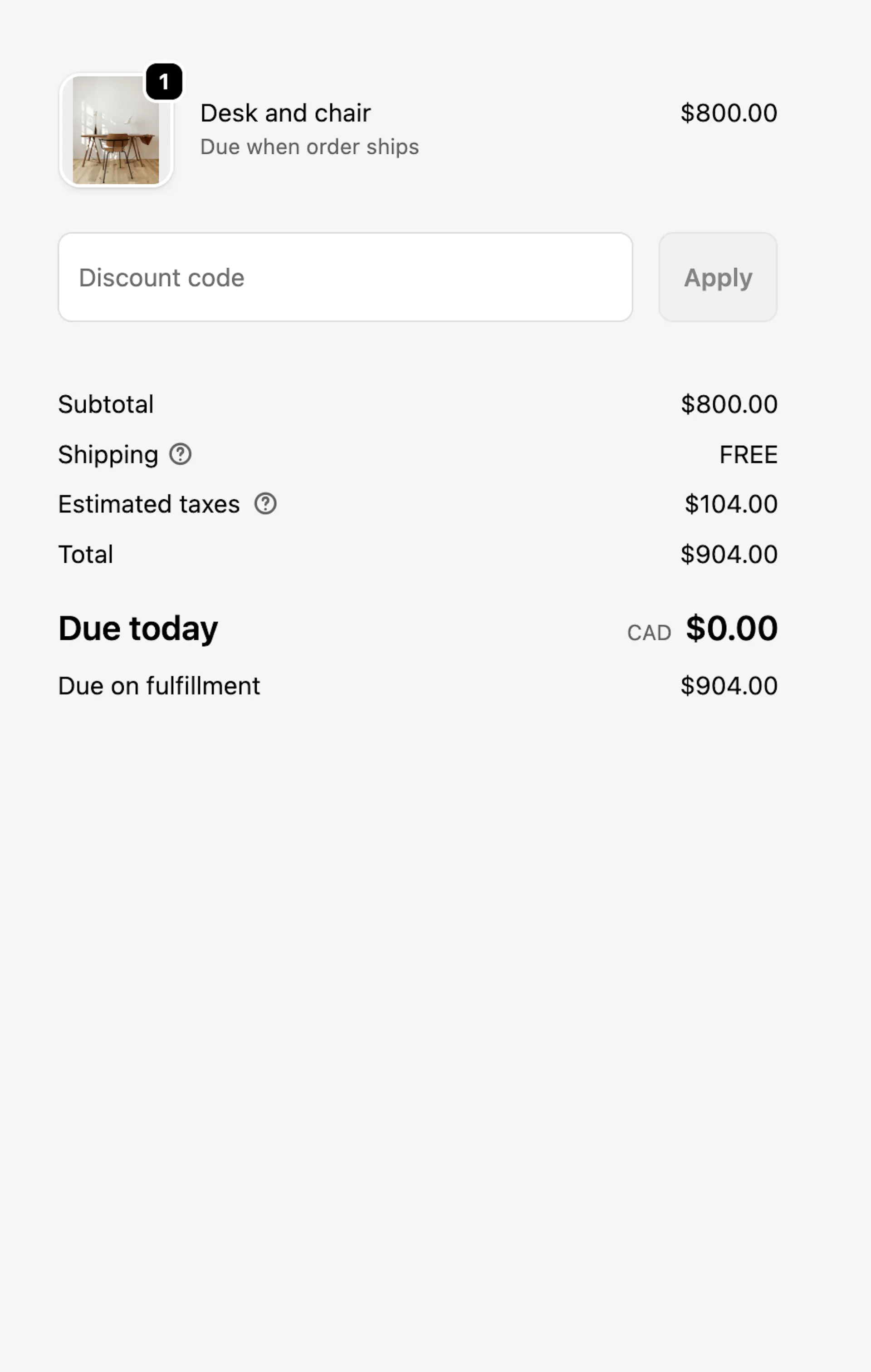 Fully deferred Shopify pre-order checkout