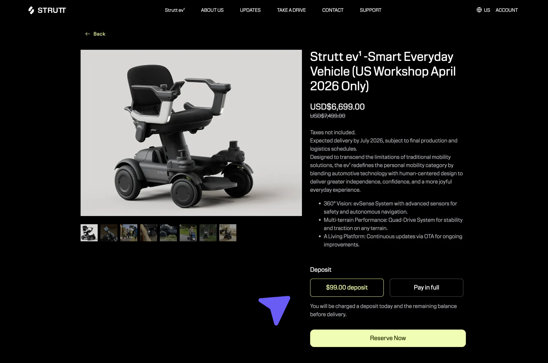 Strutt product page