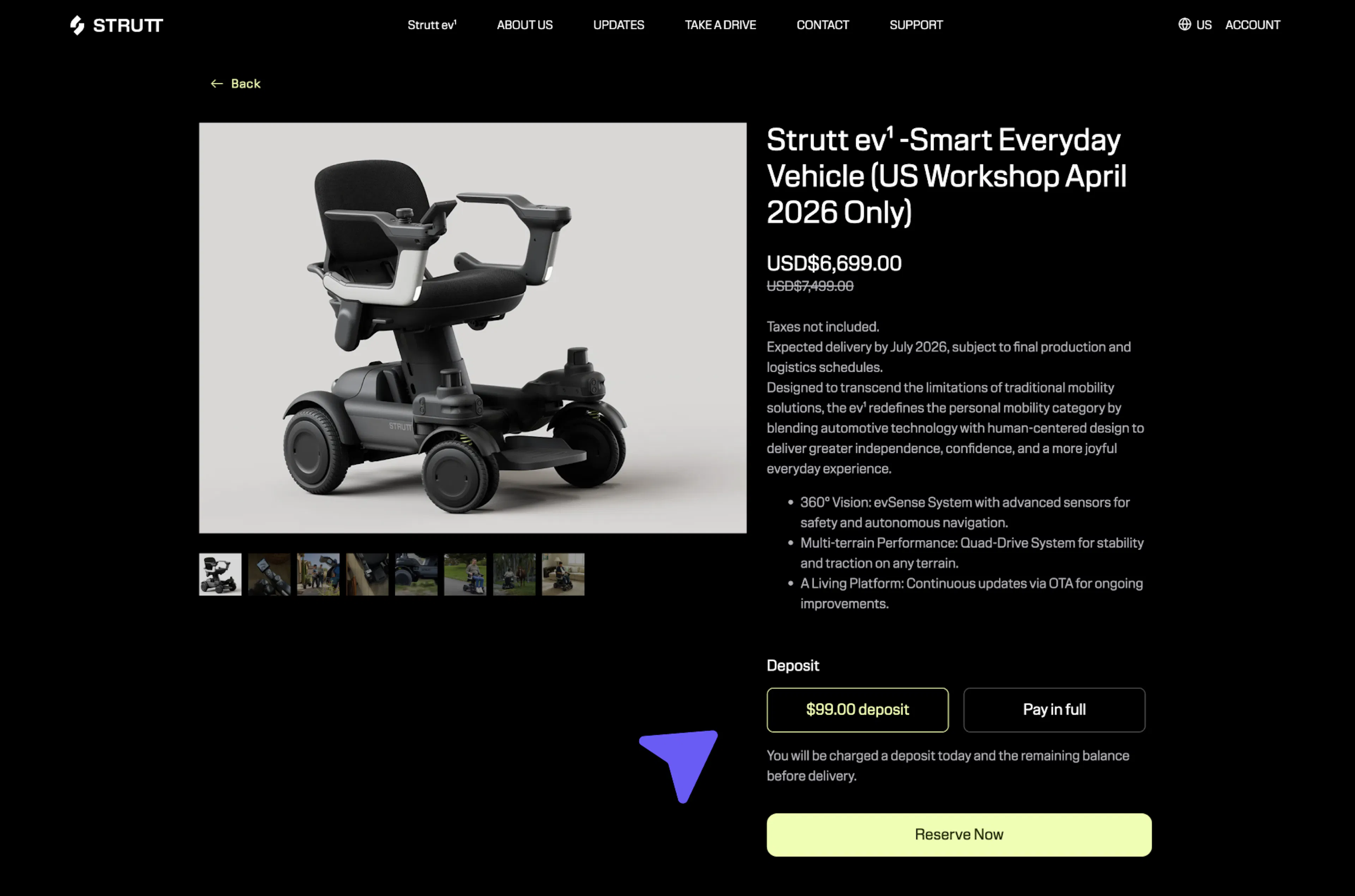 Strutt product page