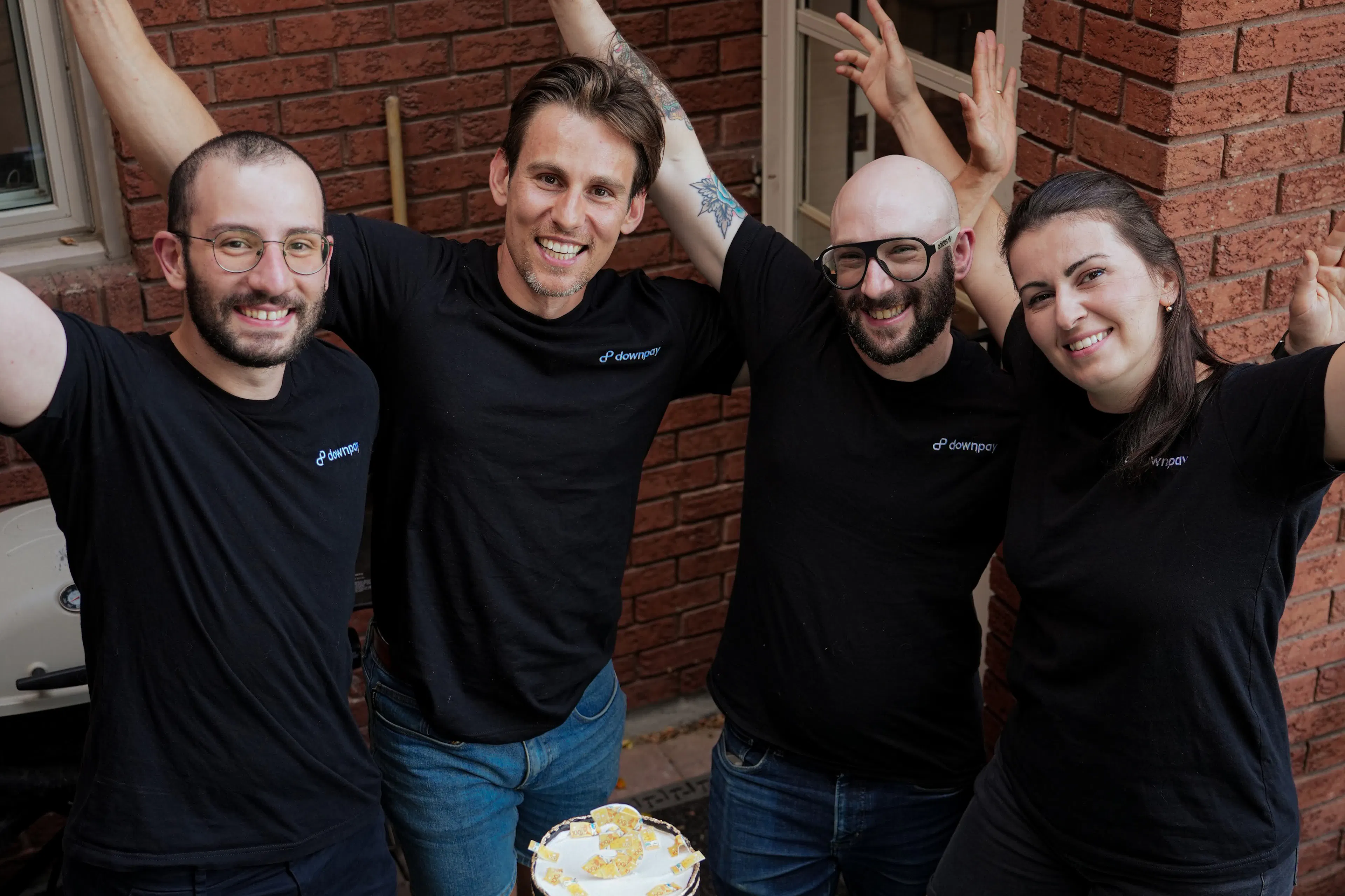 Downpay team celebrating 3 years