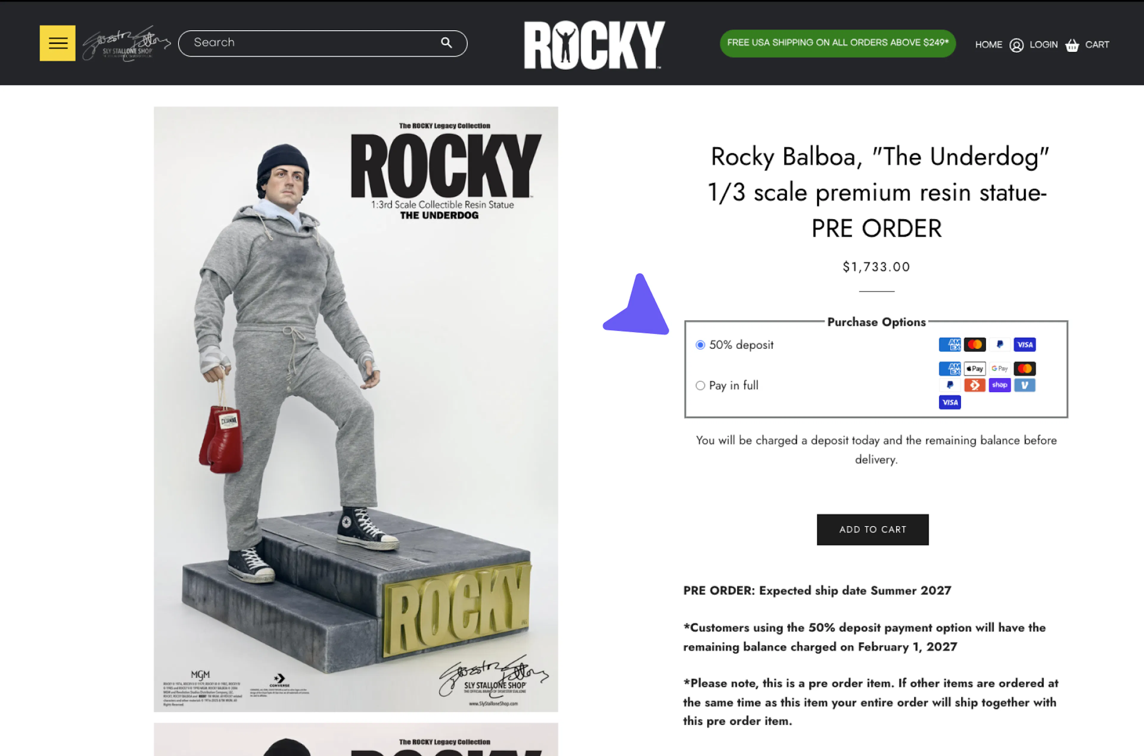 Sly Stallone - product page