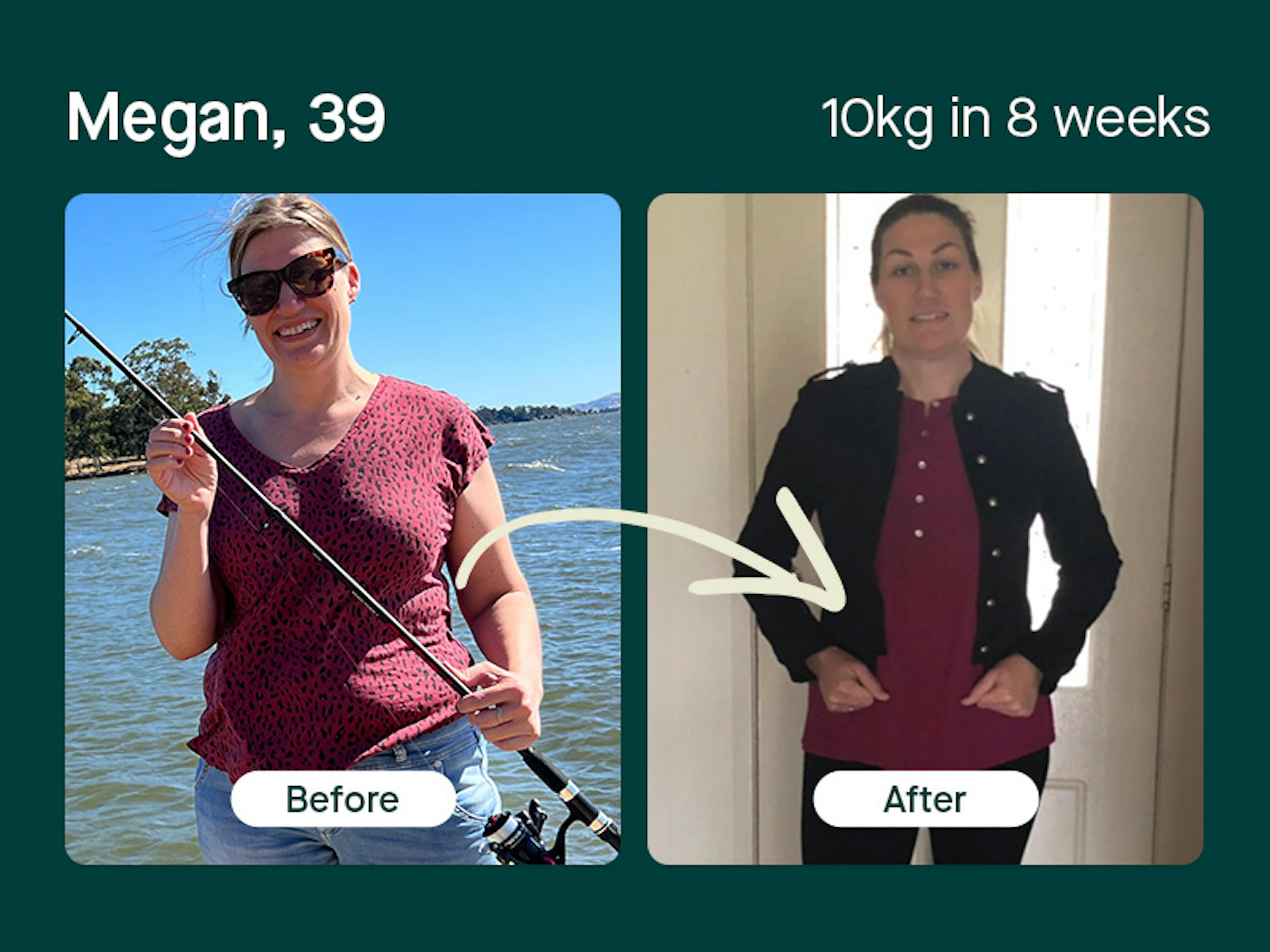 Megan, 39yo lost 10kg in 2 months