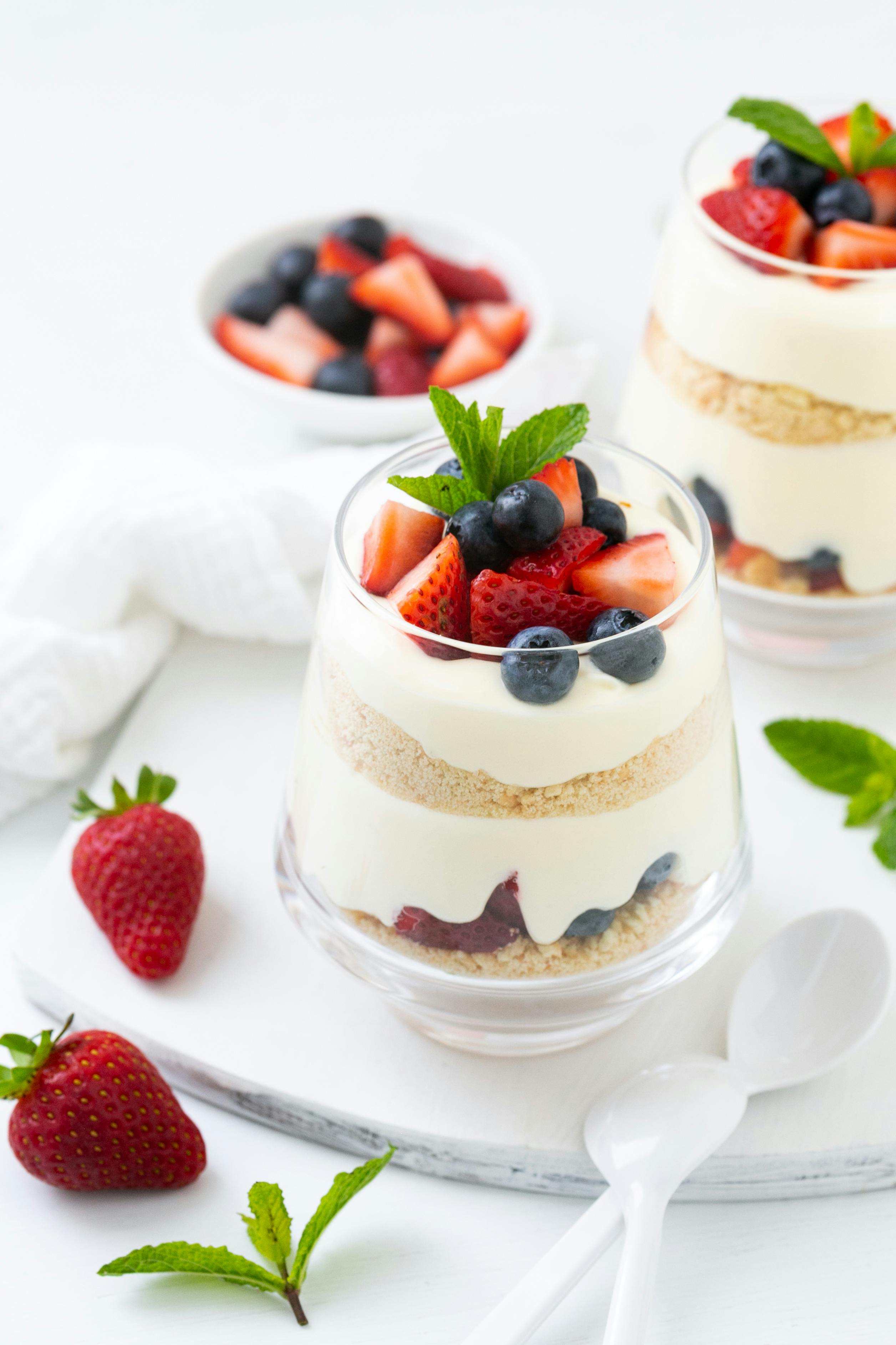 No Bake Berry Cheesecakes
