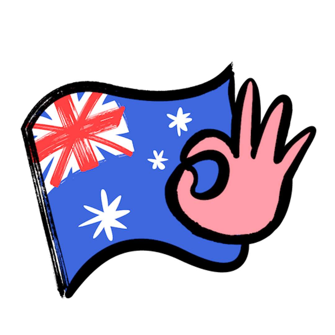 Mosh's illustration of the Aussie flag