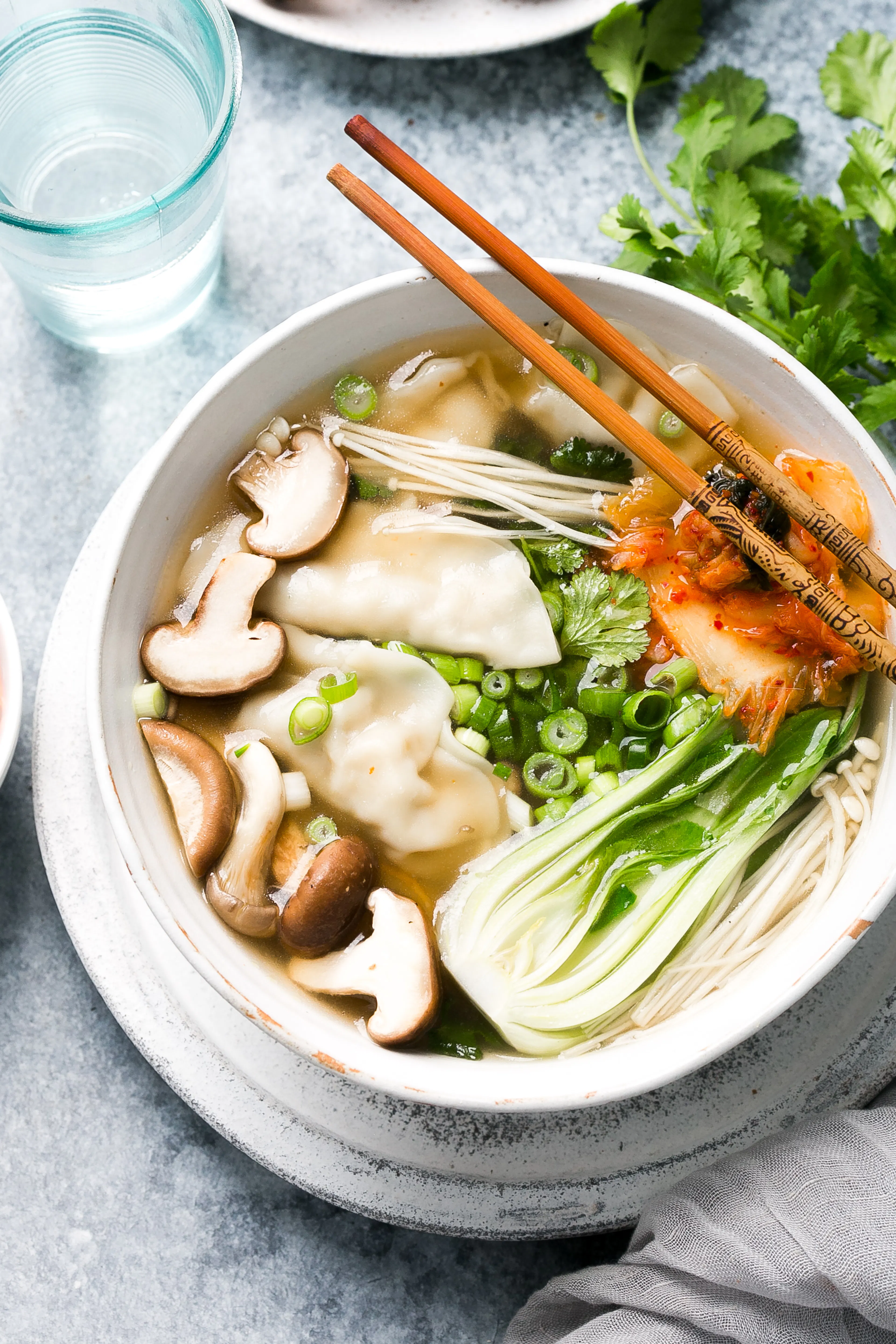 Mushroom and Dumpling Soup