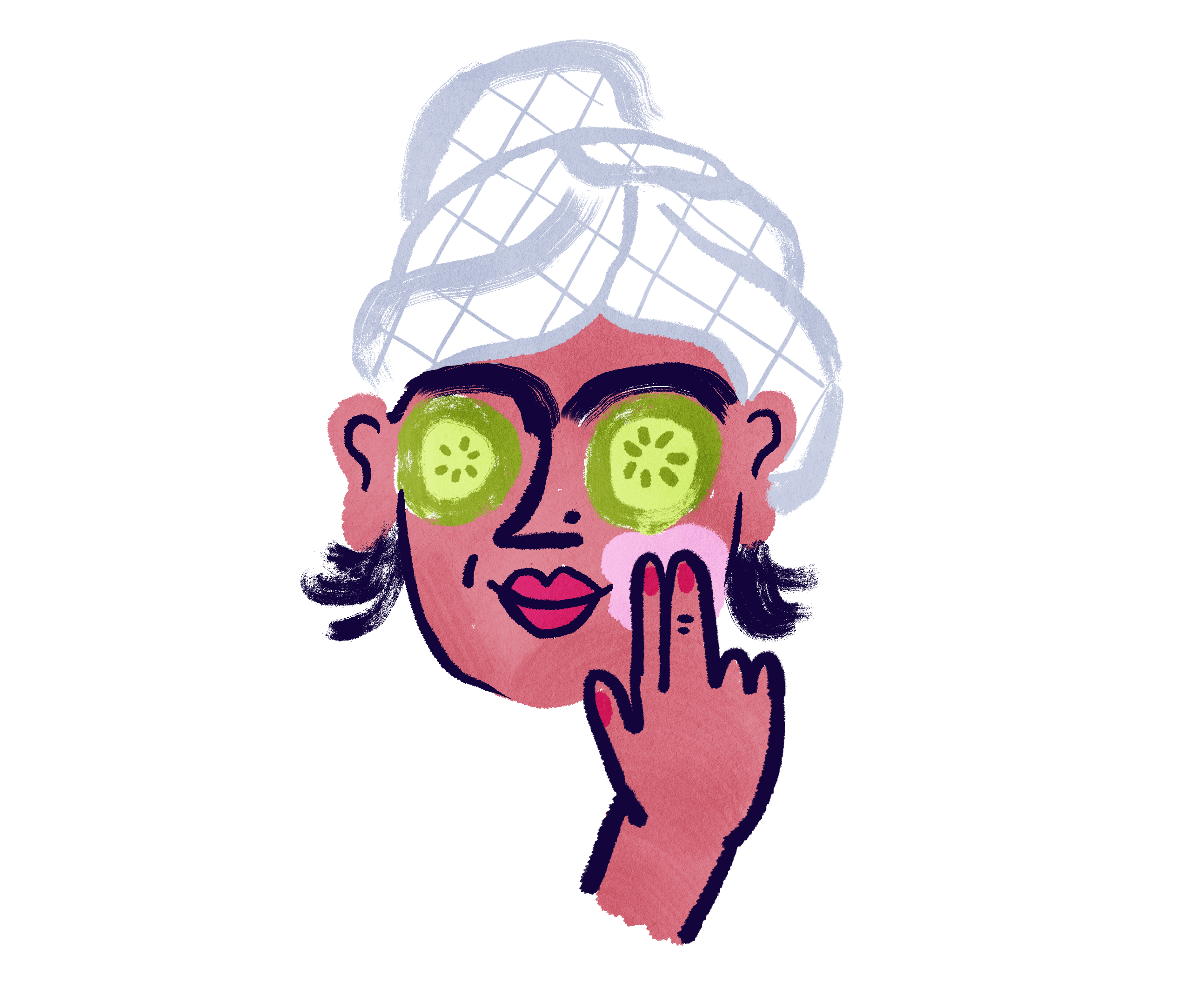 Moshy's skincare illustration