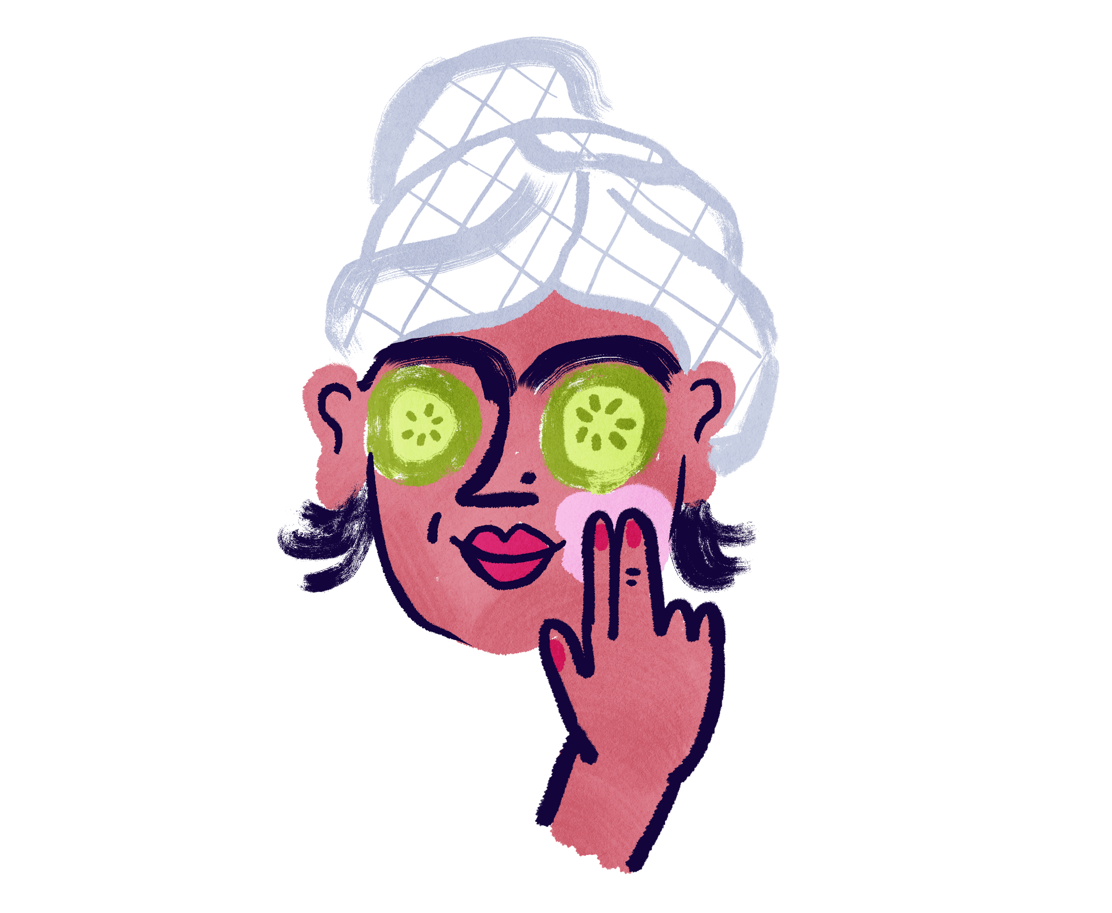Moshy's skincare illustration