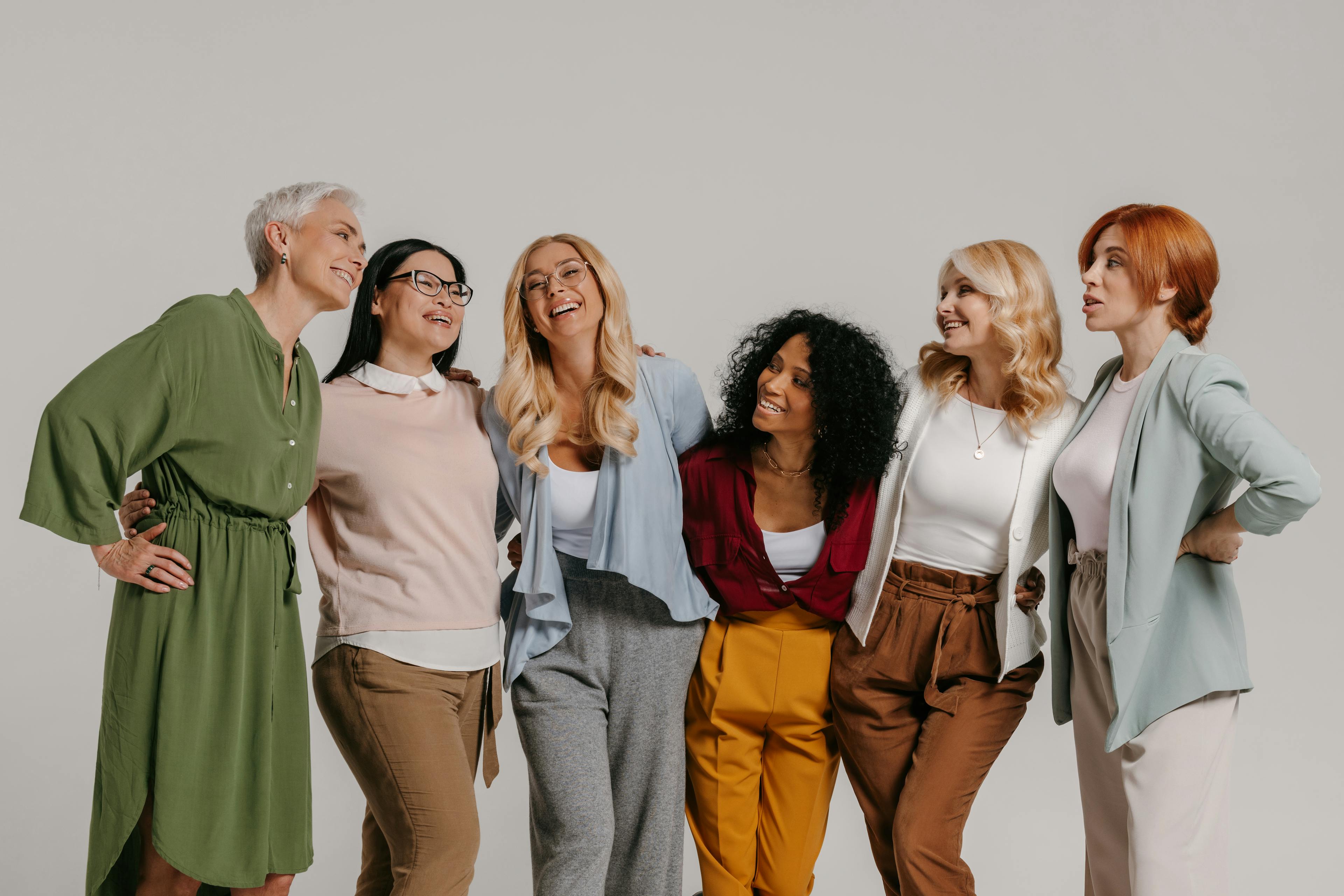 Group of ladies standing together smiling