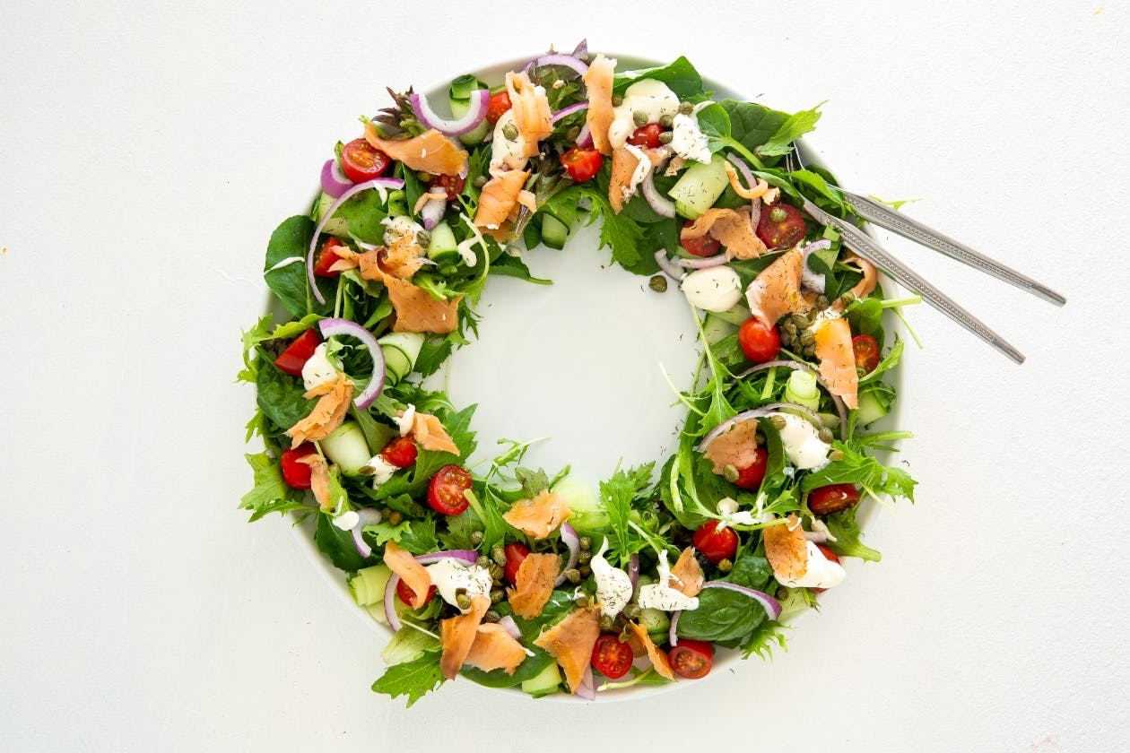 Smoked Salmon Salad Wreath