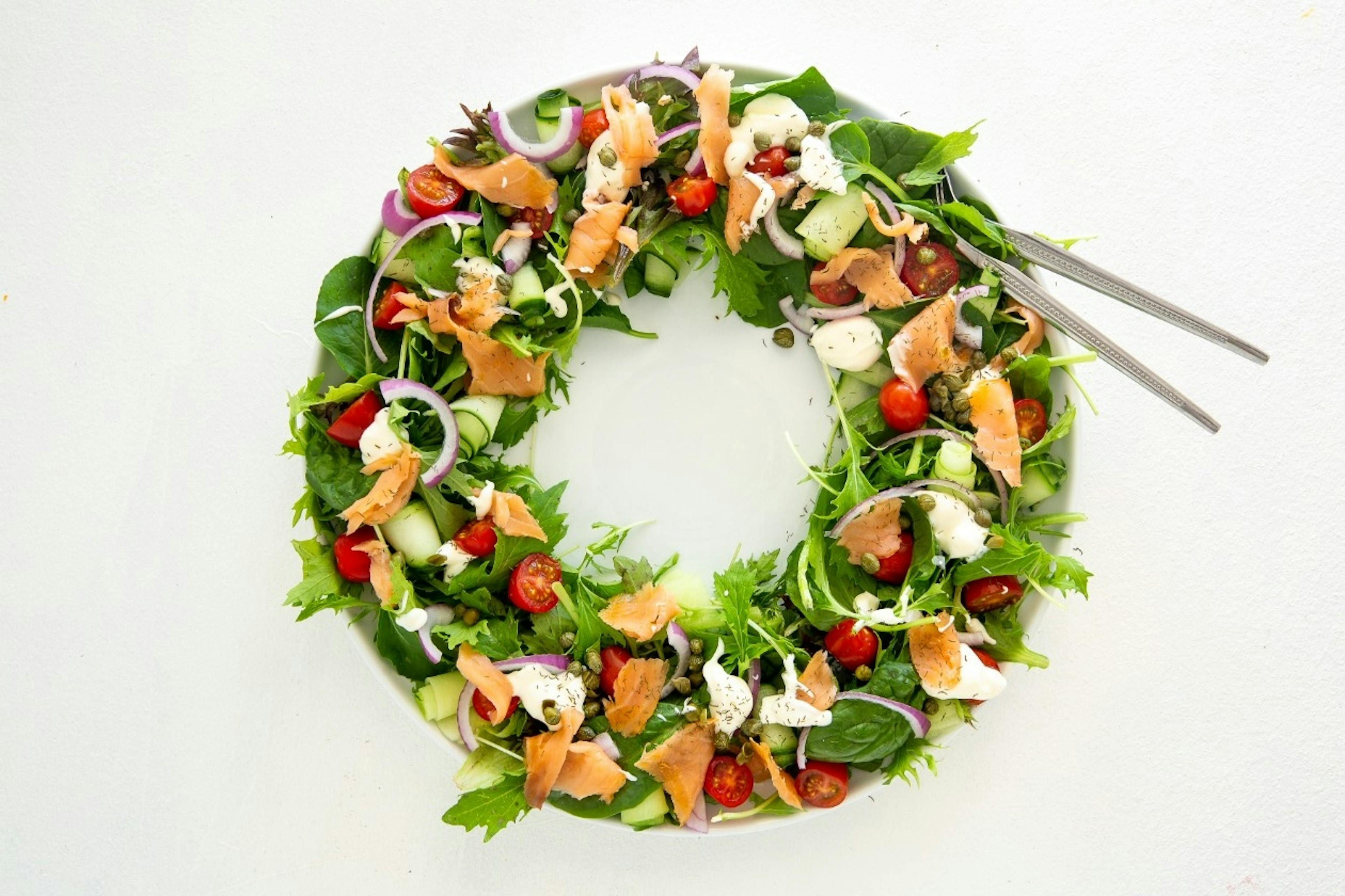 Smoked Salmon Salad Wreath