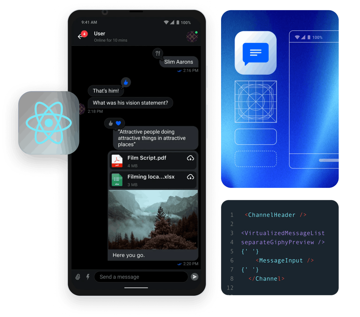 example of react native chat sdk