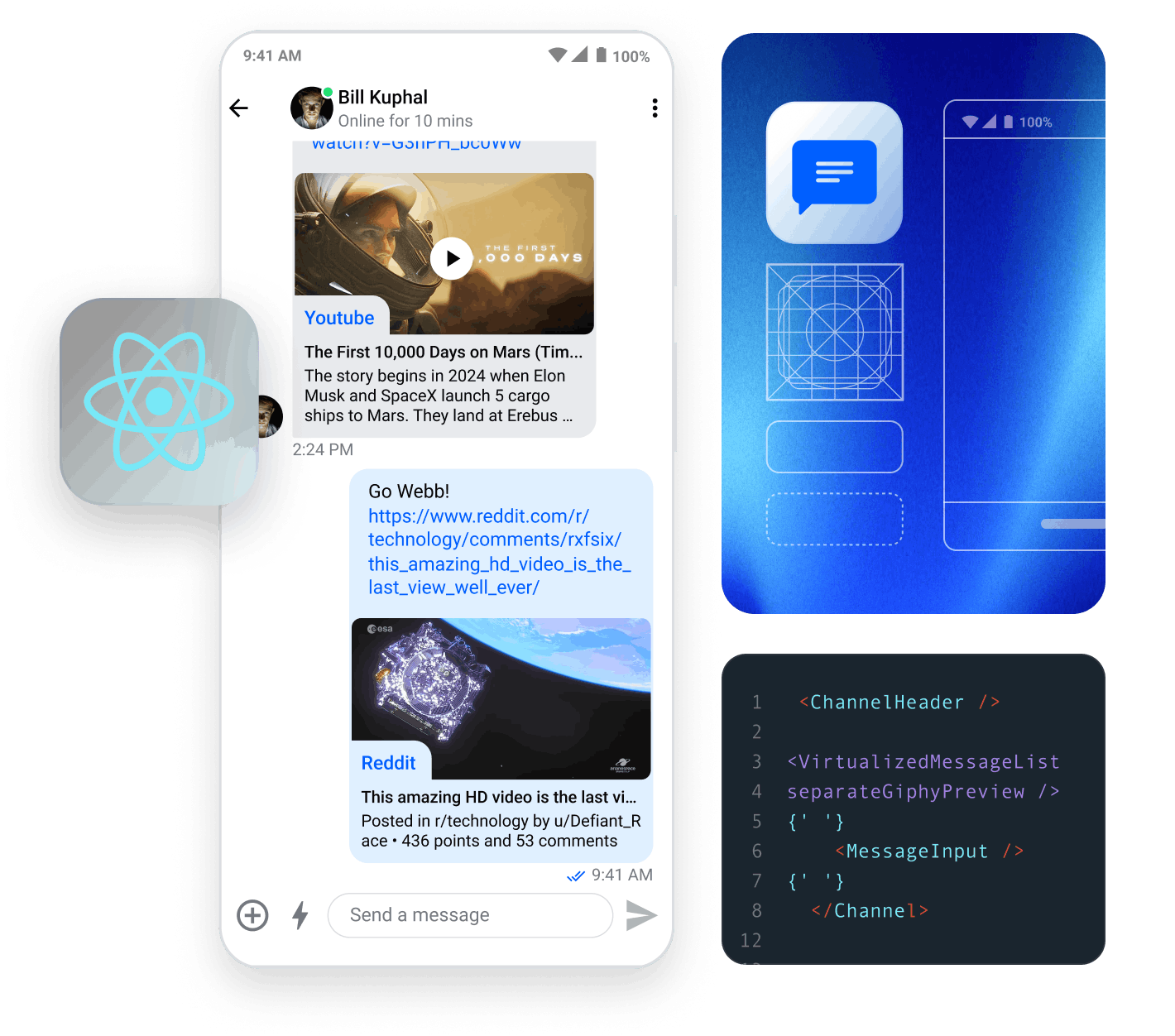 example of react chat sdk