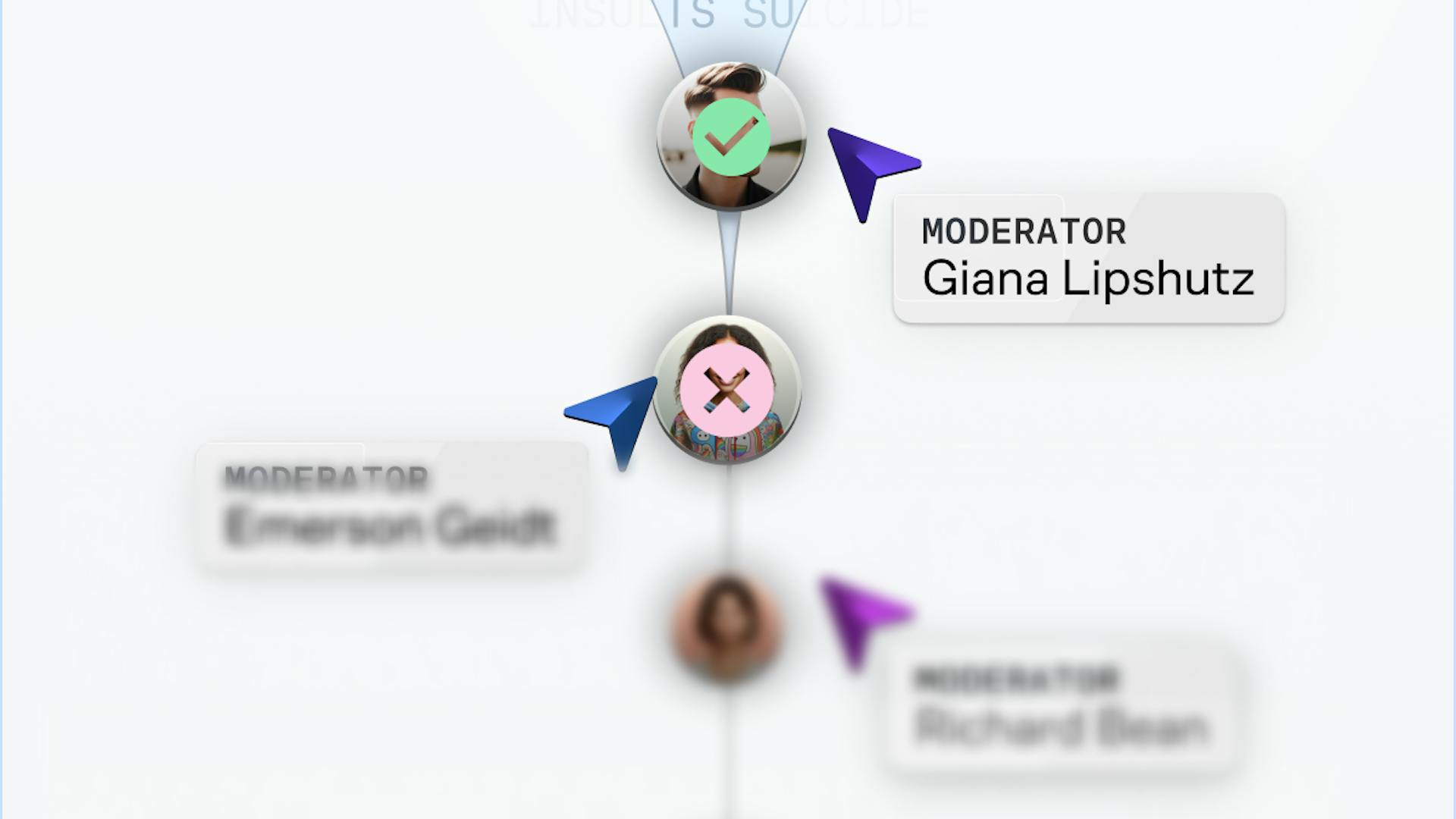 example of moderation team collaborating on moderation queue