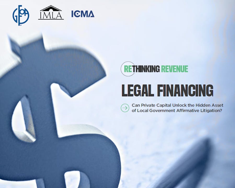 Image of report cover with words "Legal Financing."