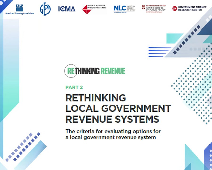 Rethinking Local Government Revenue Systems Report Cover
