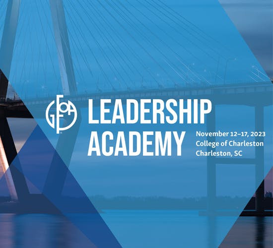 Leadership Academy brochure cover. 