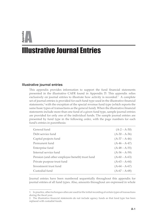 GAAFR Appendix A