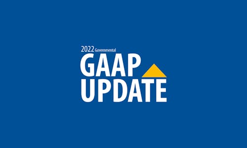 Blue background with words GAAP Update