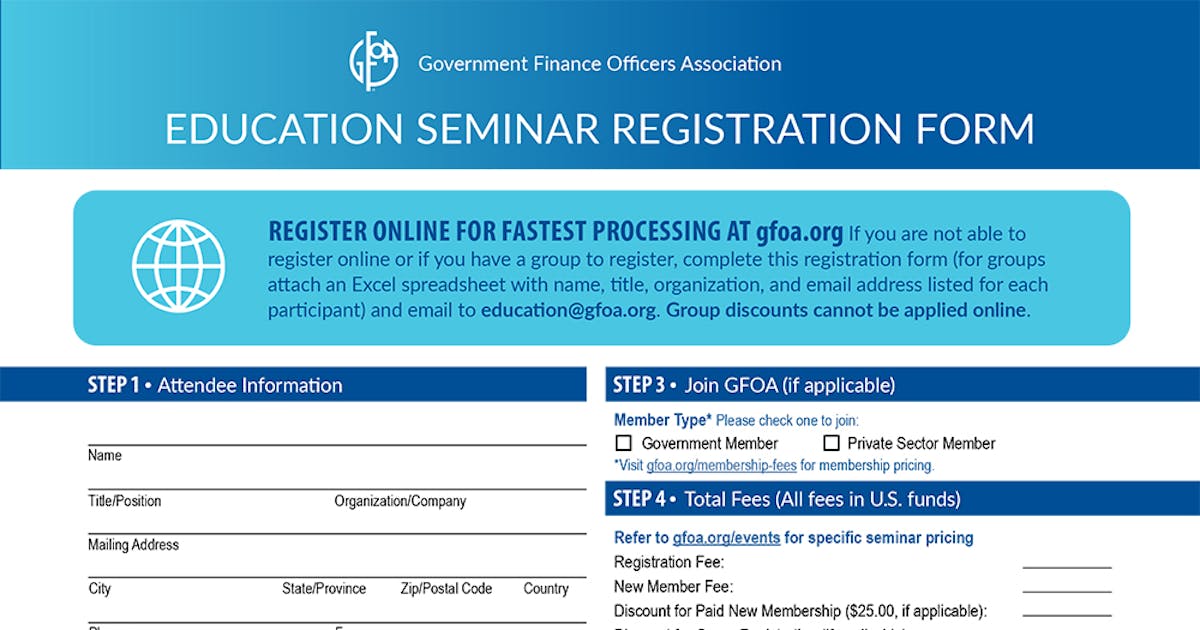 Education Seminar Registration Form