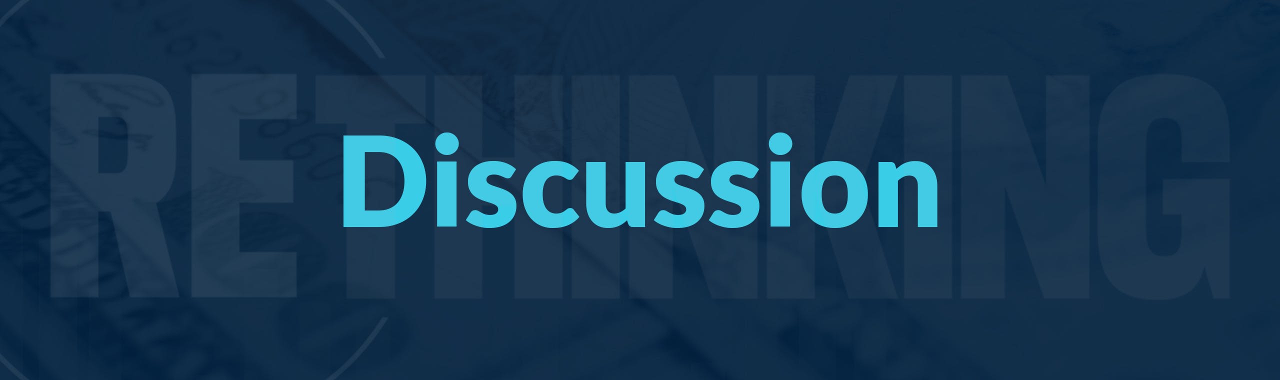 Blue Background with word "Discussion"