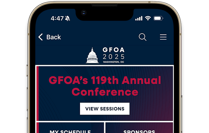 Image of conference app.