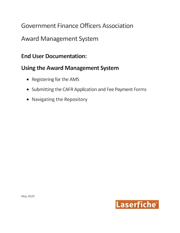 End User Documentation for Using the Awards Management System