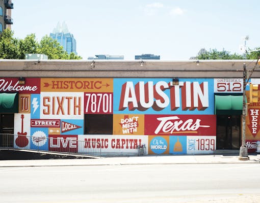 Austin Sixth Street Mural. Photo by Carmen M Fischer. 
