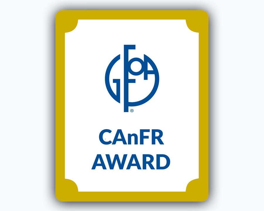 Image of award with words "CAnFR Award"