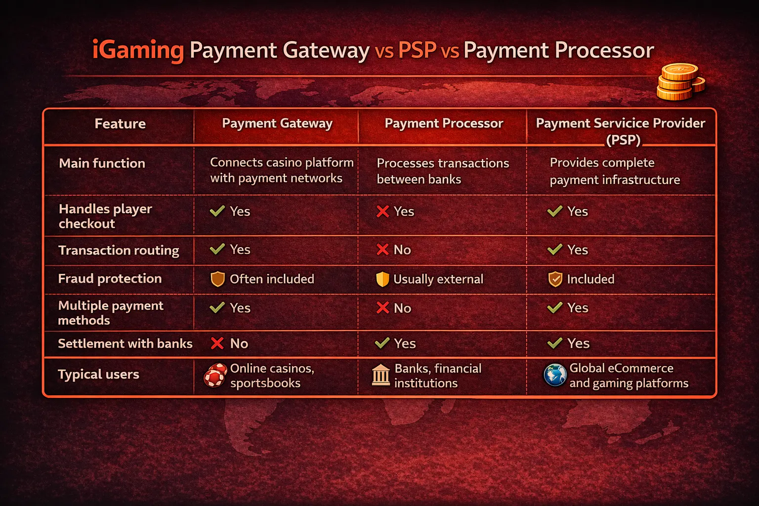 iGaming Payment Gateway vs PSP vs Payment Processor