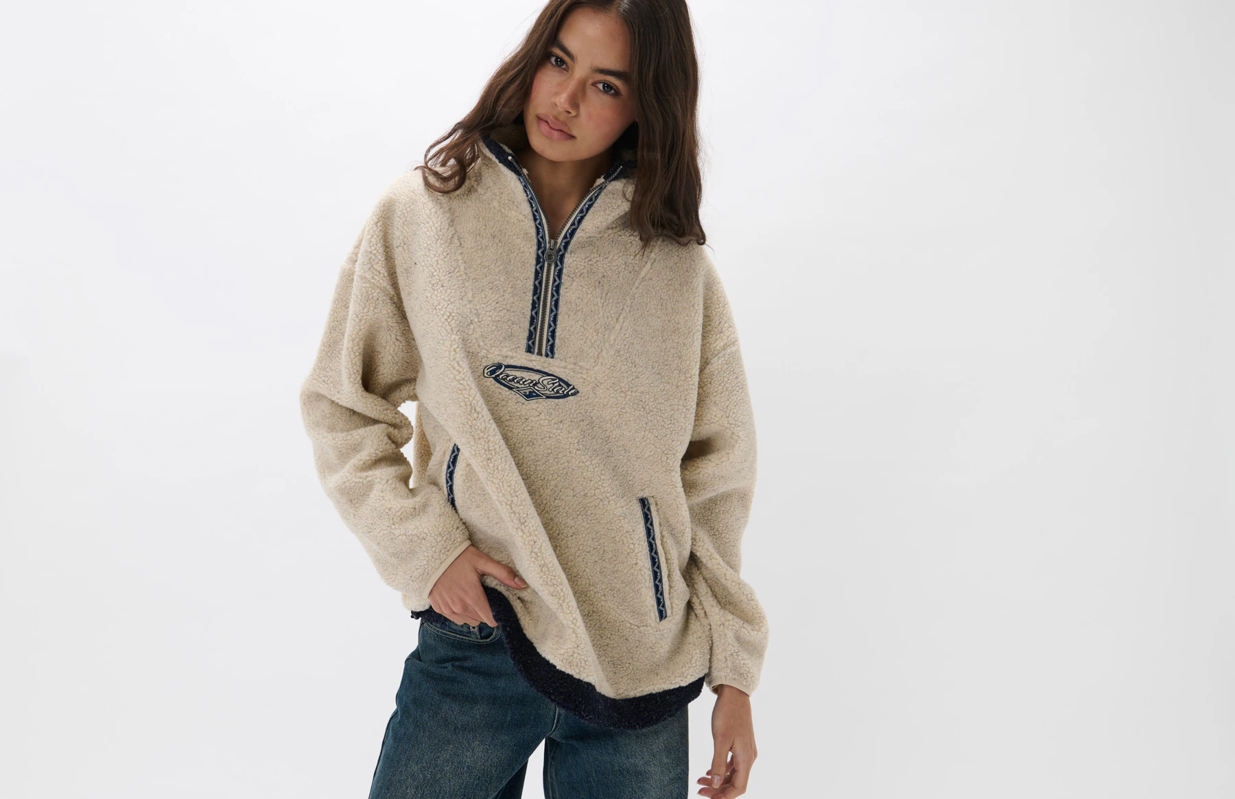 Hotham Sherpa Quarter Zip | Ghanda Clothing