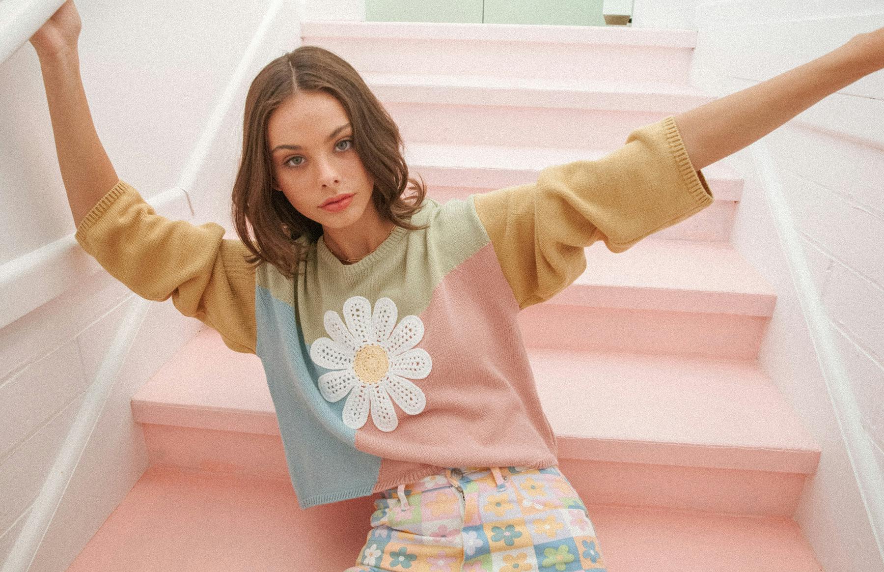 Daisy Panel Knit Ghanda Clothing