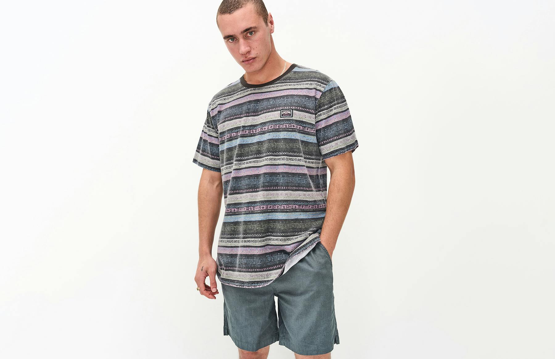 Malibu Tee- Charcoal