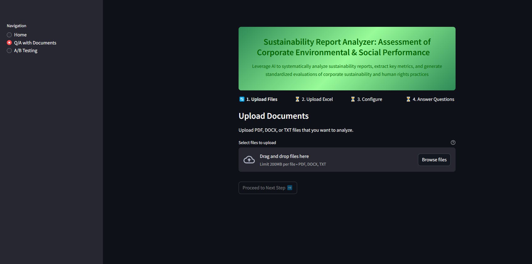 user interface of sahr
