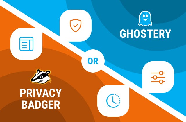 logos of Privacy Badger and Ghostery