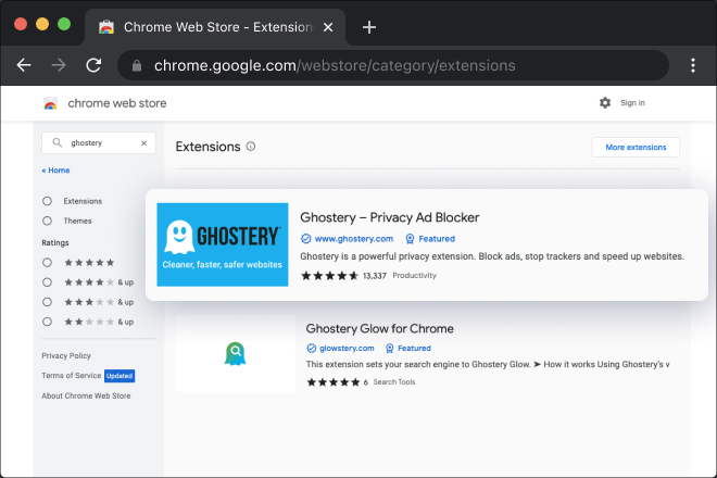 cyberghost addon extension for chrome