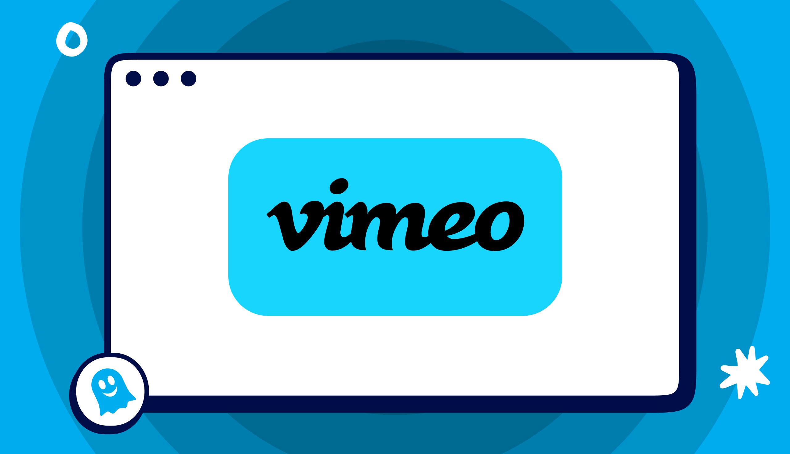 sketchy illustration showing vimeo logo