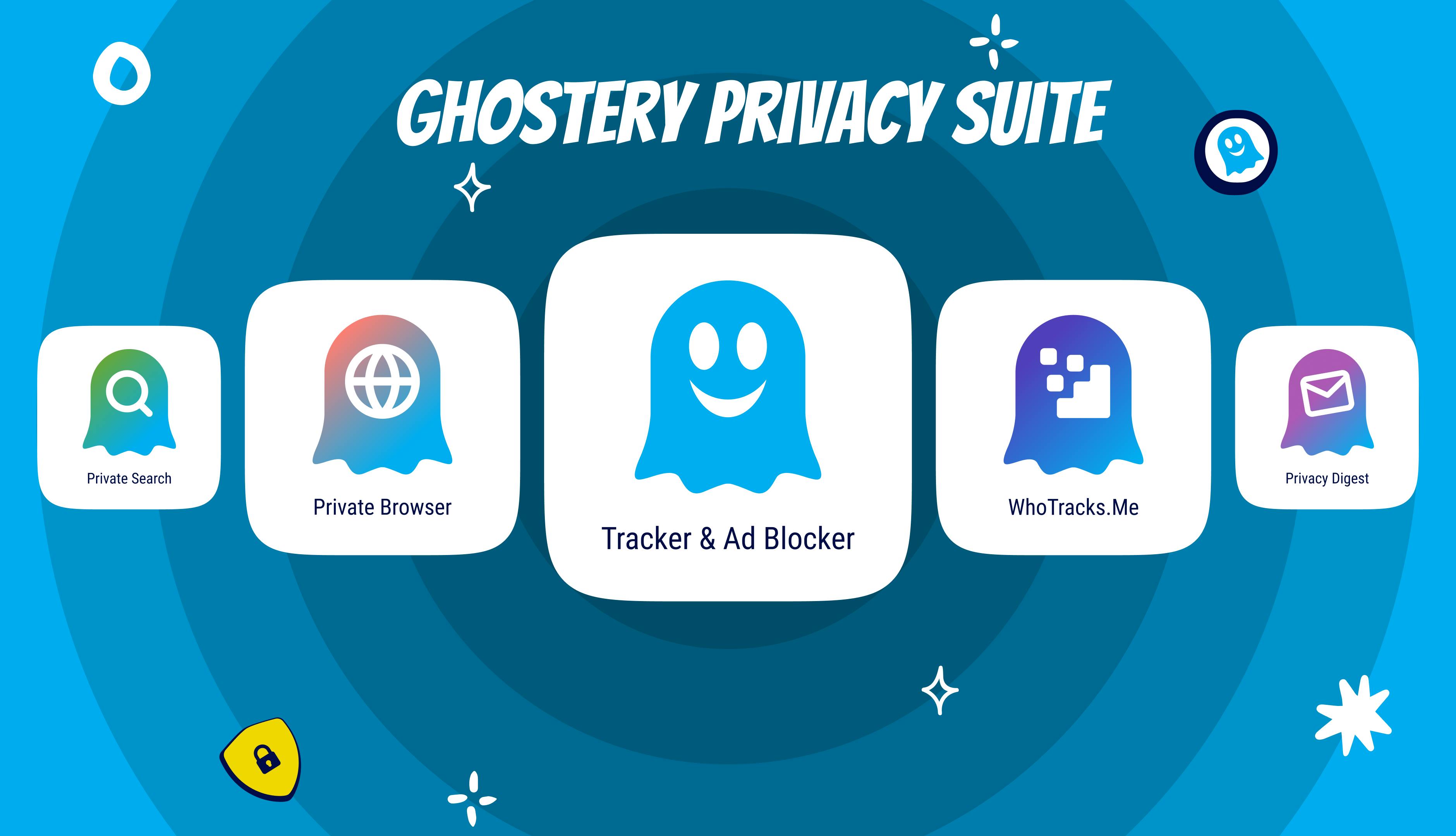 showing all components of Ghostery's Privacy Suite