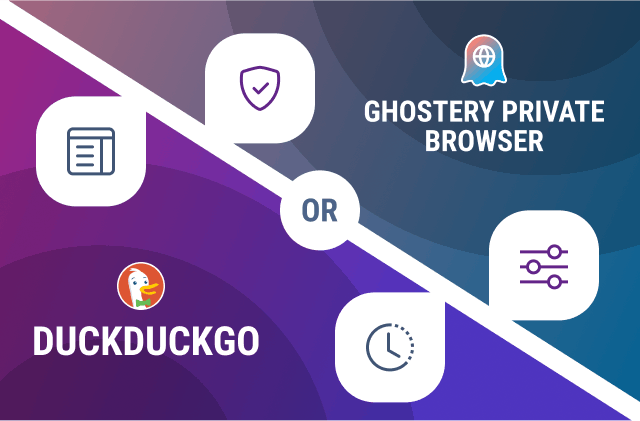 Ghostery Browser and DuckDuckGo Browser, privacy features comparison 