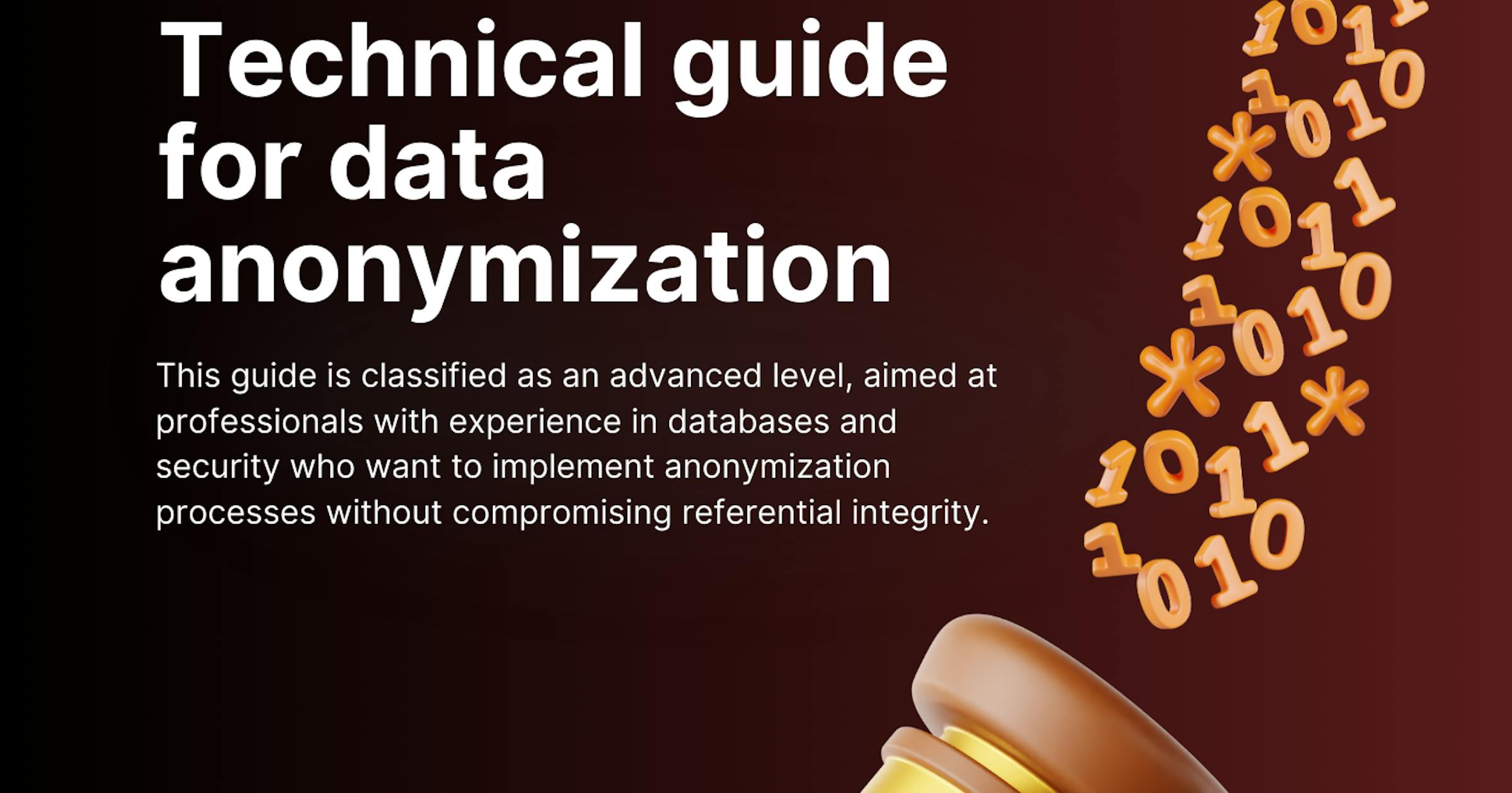 Technical guide for data anonymization