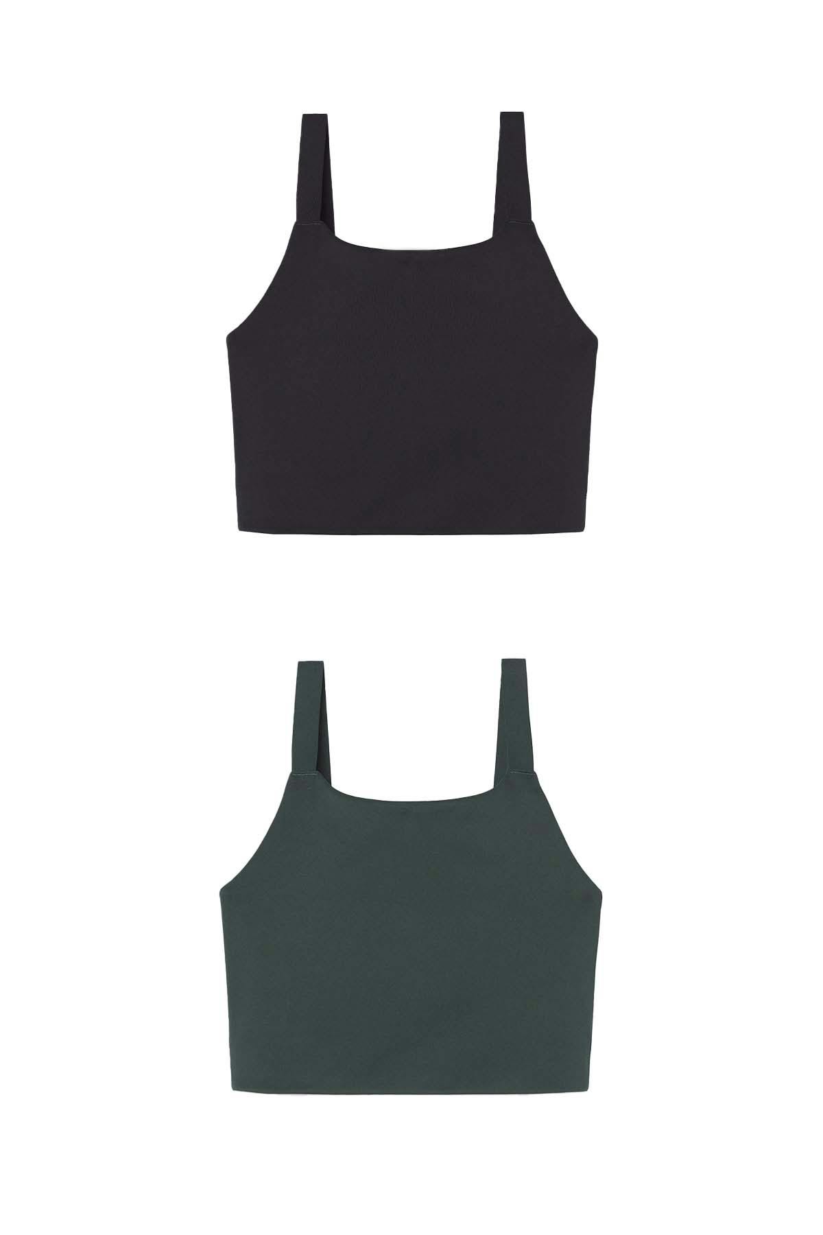 The Mia High-Neck Bra 2-Pack — Girlfriend Collective