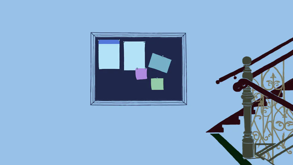 Illustration över anslagstavla