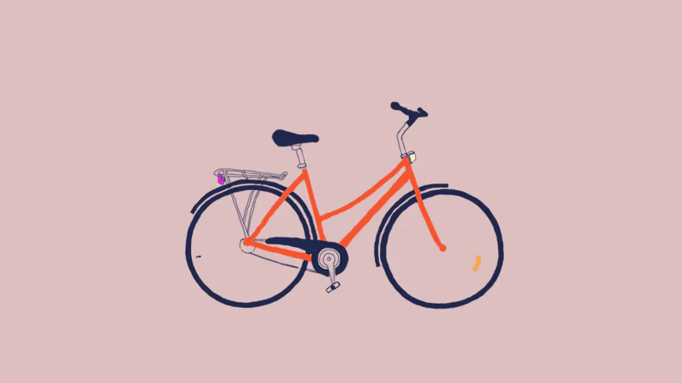 Illustration över cykel