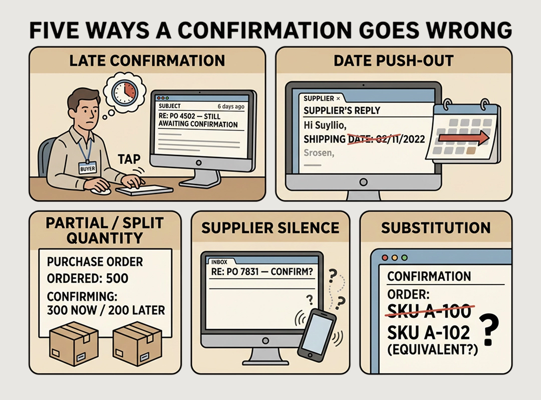Five Ways a Supplier Confirmation Goes Wrong