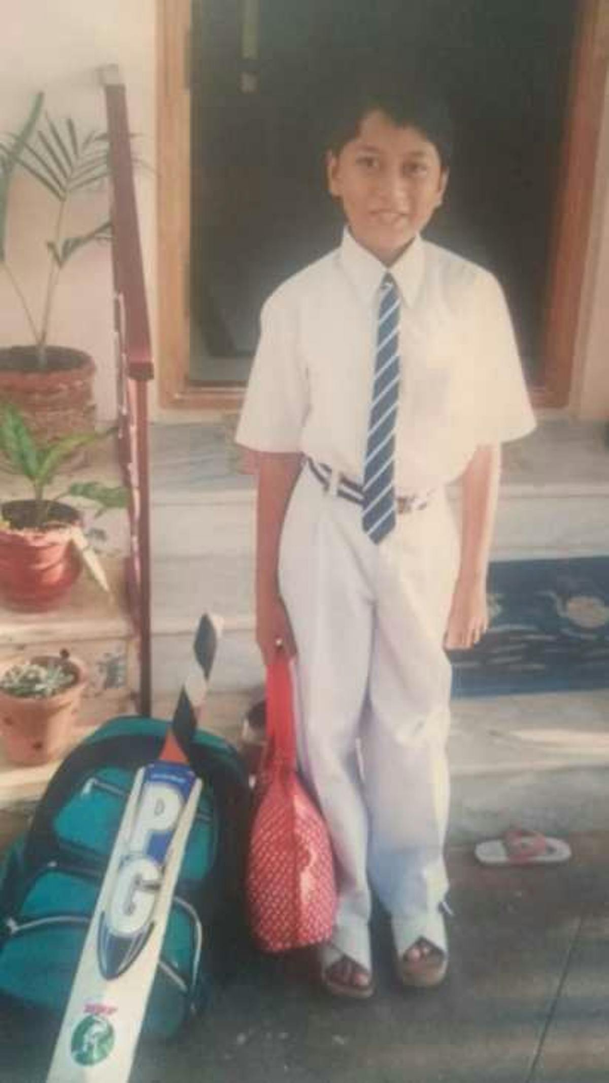 Boy in school uniform