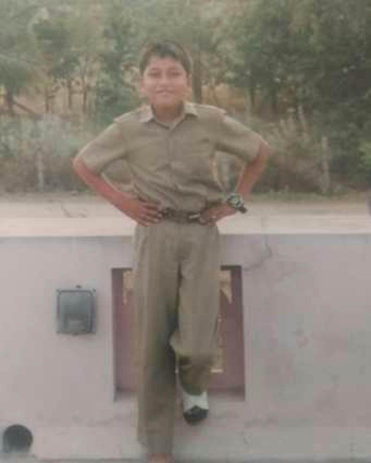 Boy in school uniform