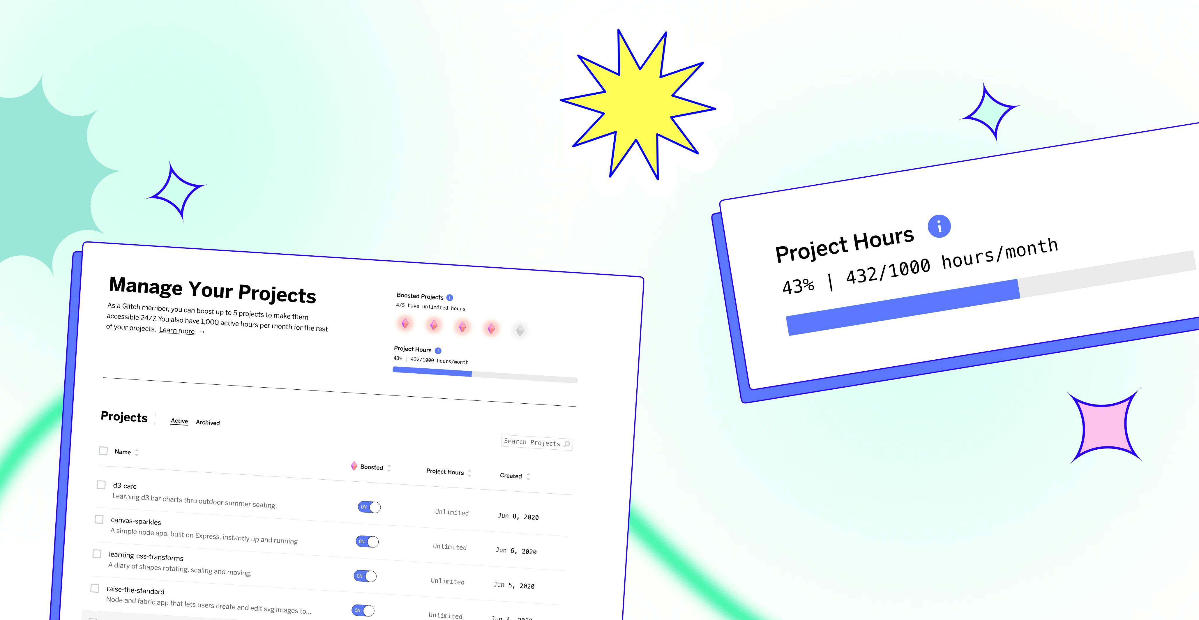 1000 Free Project Hours - What does that mean?! from Glitch - Desktop Email  View