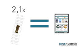 En ipad eller surfplatta väger lika mycket som 2,1 stockar snus