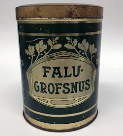 Falu Grofsnus 1900-tal. Fotograf- Sandell, Eveline Snus- och Tändsticksmuseum.