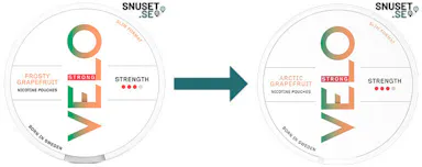 Velo Frosty Grapefruit byter namn till Velo Arctic Grapefruit